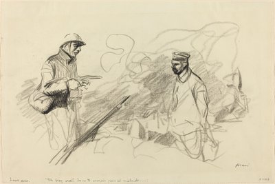 Poilu erkennt deutschen Soldaten an von Jean Louis Forain