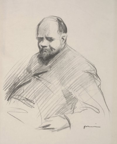 Porträt von Vollard (Lithographie) von Jean Louis Forain