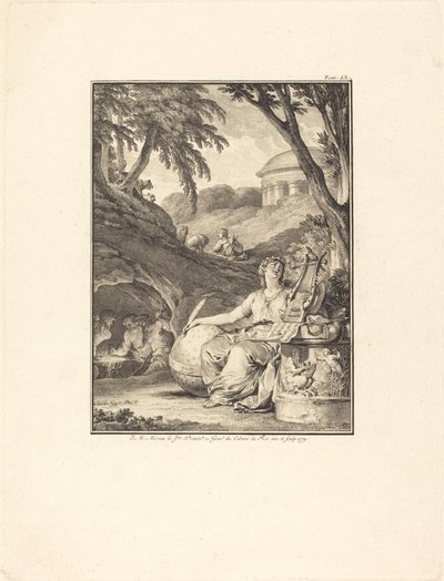Frontispiz: Dictionnaire de musique von Jean Michel Moreau