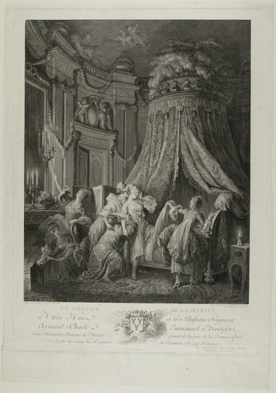 Das Zubettgehen der Braut von Jean Michel Moreau