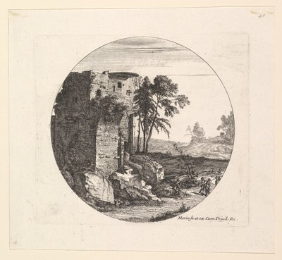 Die Ruinen links von Jean Morin