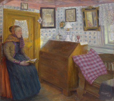 Bauernhausinterieur an einem Sonntag, 1895 von Jean Paul Kayser