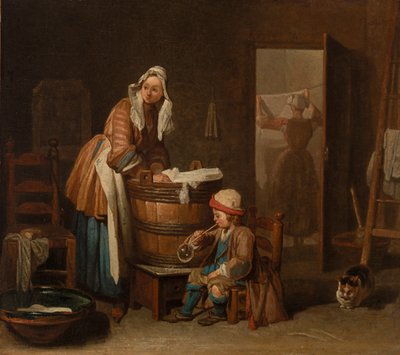 Frau beim Waschen von Jean Baptiste Simeon Chardin