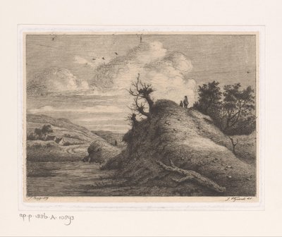 Wanderer in einer Dünenlandschaft von Jean Théodore Joseph Linnig
