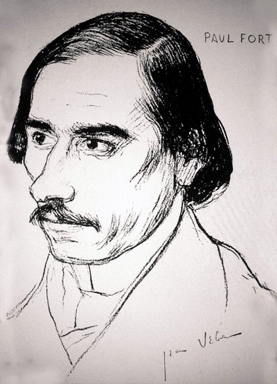 Paul Fort, ca. 1900 (Zeichnung) von Jean Veber