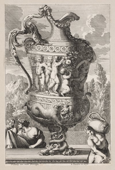 Dekorative Urne, 1600er Jahre von Jean le Pautre
