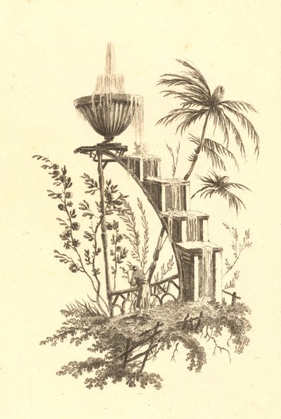 Chinesischer Brunnen mit Treppe von Jeanne Deny