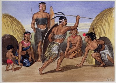 Zulus tanzen in London, 1853 von Jemima Blackburn