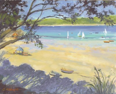 Salcombe Southsands Strand von Jennifer Wright