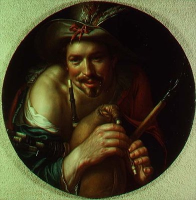 Bauer spielt Dudelsack von Joachim Anthonisz Uytewael
