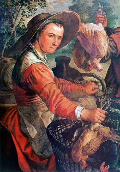 Auf dem Markt (Detail), um 1550-1537 von Joachim Beuckelaer