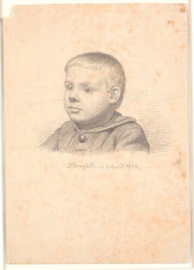 Jungenporträt, 3/4 Profil nach links von Joakim Frederik Skovgaard