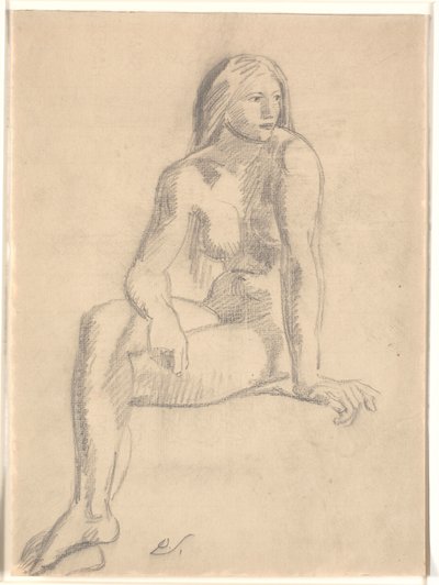 Sitzende, junge nackte Frau von Joakim Frederik Skovgaard