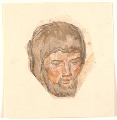 Studie des Kopfes eines bärtigen Mannes von Joakim Frederik Skovgaard