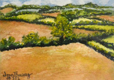 Kleine Suffolk-Landschaft, 2000 von Joan Thewsey