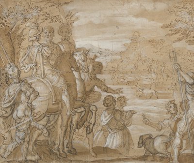 Eine Jagdgesellschaft von Joannes Stradanus