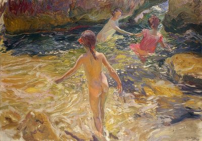 Badende, Jávea von Joaquín Sorolla