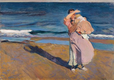 Fischerfrau mit ihrem Sohn von Joaquín Sorolla