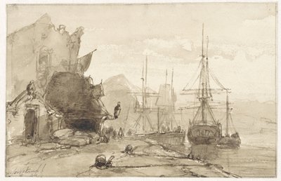 Hafenansicht im Ausland von Johan Barthold Jongkind