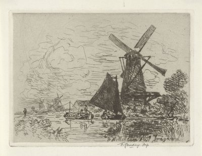Mühlen bei Rotterdam von Johan Barthold Jongkind