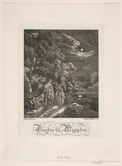 Die Flucht nach Ägypten von Johan Christian Ernst Walter