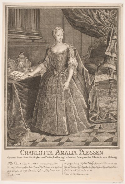 Charlotte Amalie Plessen von Johan Herman Thiele