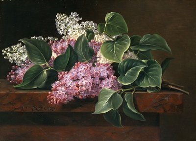 Flieder auf einer Fensterbank von Johan Laurents Jensen