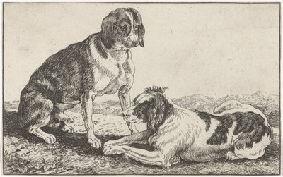 Zwei Hunde von Johan le Ducq