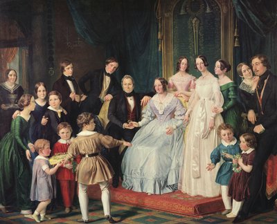 Die Familie Neuss, 1842 von Johann Baptist Joseph Bastine