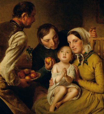 Das Bittenlernen (Familie Reiter) von Johann Baptist Reiter