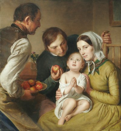Das Bittenlernen (Familie Reiter) von Johann Baptist Reiter