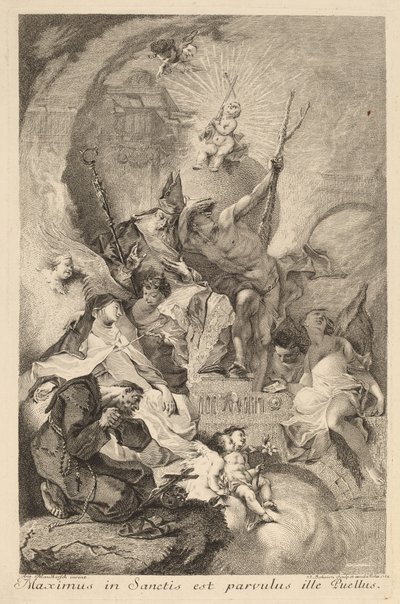Vier Heilige von Johann Beheim after Franz Anton Maulbertsch