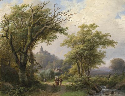 Wanderer am Bach von Johann Bernhard Klombeck