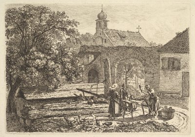 Wäscherin an einem artesischen Brunnen, 1817 von Johann Christian Erhard