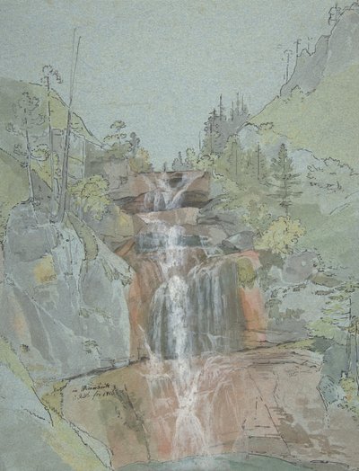 Landschaft mit einem Wasserfall, 1816 von Johann Christoph Rist