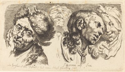 Vier Köpfe von Johann Eleazar Schenau