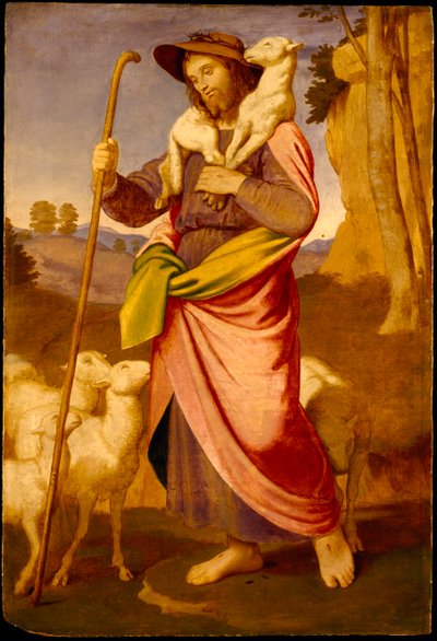 Der gute Hirte, frühe 1860er von Johann Friedrich Overbeck