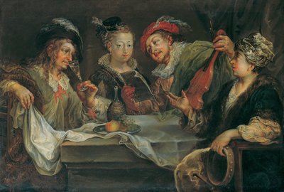 Belustigung nach dem Mahle von Johann Georg Platzer