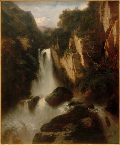 Wasserfall im Hochgebirge von Johann Gottfried Steffan