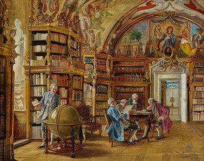 In der Bibliothek von Johann Hamza