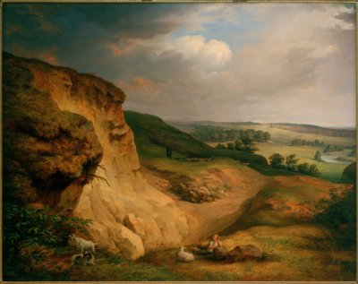 Der Muldenstein bei Jeßnitz von Johann Heinrich Beck