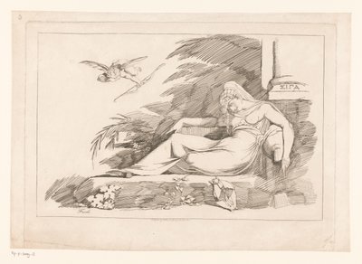 Schlafende Frau mit Cupido von Johann Heinrich Füssli