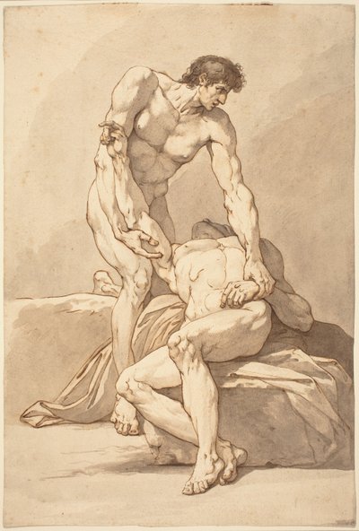 Zwei nackte Männer von Johann Heinrich Lips