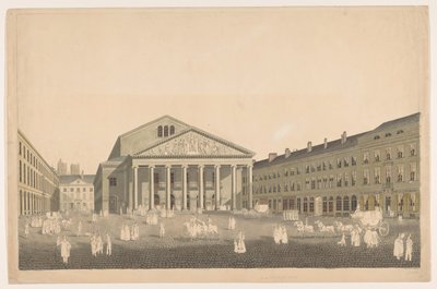 Ansicht des Königlichen Theaters in Brüssel von Johann Nepomuk Gibèle