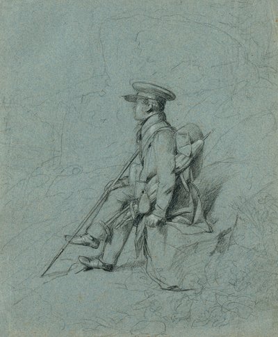 Studie eines rastenden Malers von Johann Peter Krafft