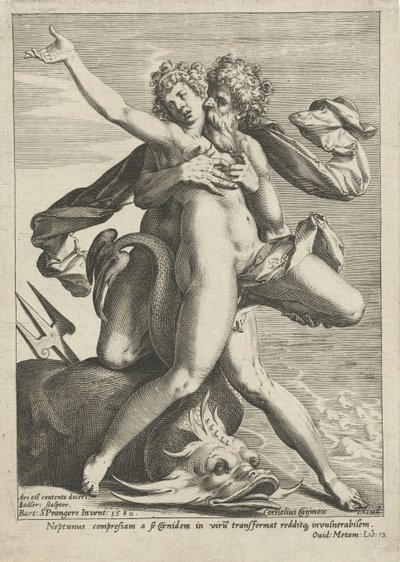 Caenis umarmt von Neptun von Johann Sadeler (I)
