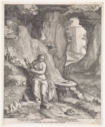 Maria Magdalena in einer Höhle von Johann Sadeler (I)