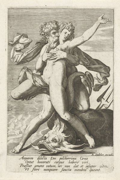 Neptun überrascht Caenis von Johann Sadeler (I)