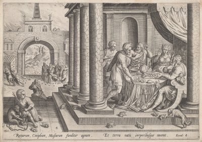 Die Froschplage, ca. 1585 von Johann Sadeler I