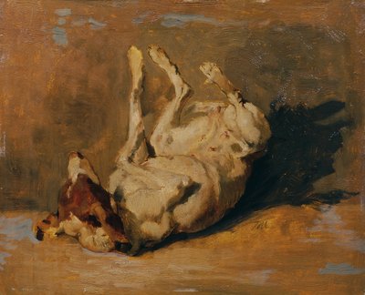 Sich wälzender Hund von Johann  Till der Jüngere